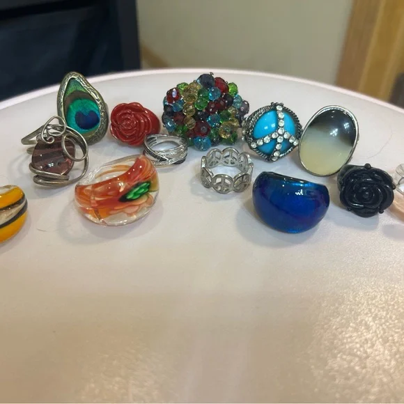 Colorful Statement Rings Collection - Picture 5 of 6